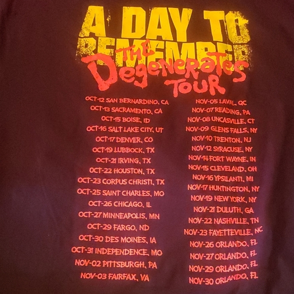 A Day to Remember t-shirt XL Brand New - Picture 2 of 2